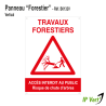 Panneau de Signalisation - Travaux Forestiers - Vertical